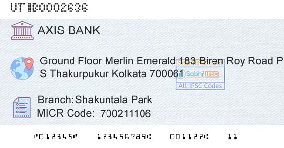 Axis Bank Shakuntala ParkBranch 