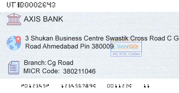 Axis Bank Cg RoadBranch 