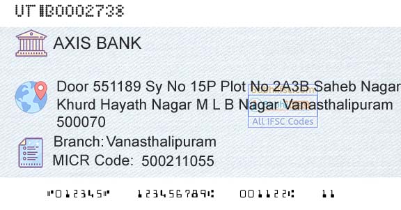 Axis Bank VanasthalipuramBranch 