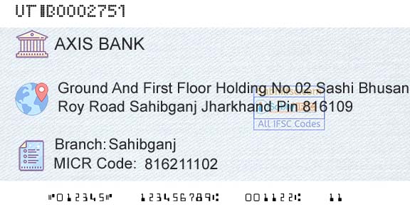 Axis Bank SahibganjBranch 