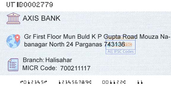 Axis Bank HalisaharBranch 