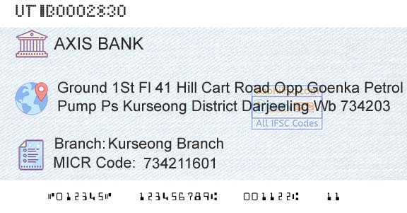 Axis Bank Kurseong BranchBranch 