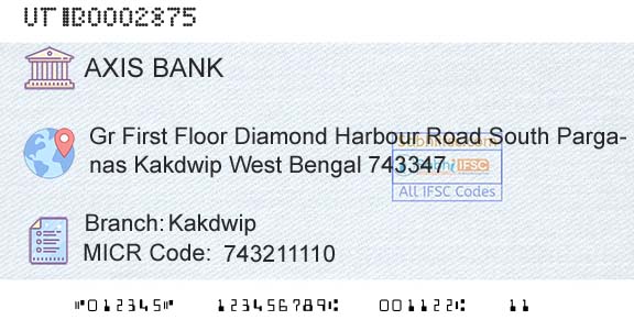 Axis Bank KakdwipBranch 