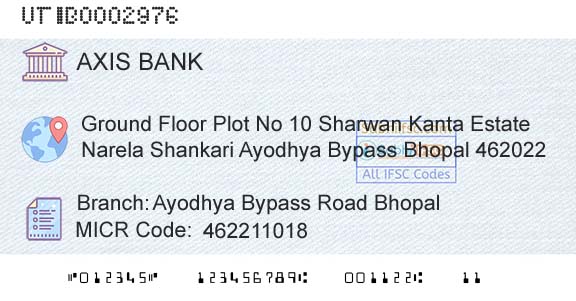 Axis Bank Ayodhya Bypass Road BhopalBranch 