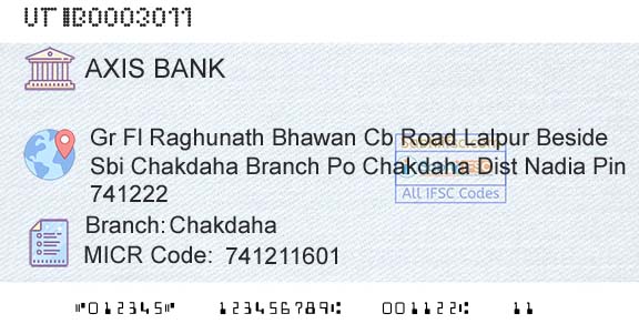 Axis Bank ChakdahaBranch 