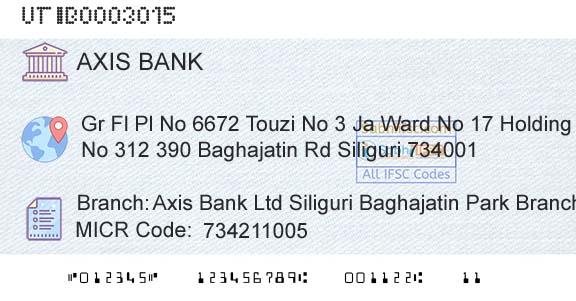 Axis Bank Axis Bank Ltd Siliguri Baghajatin Park BranchBranch 