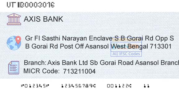 Axis Bank Axis Bank Ltd Sb Gorai Road Asansol BranchBranch 