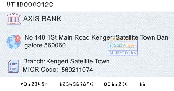 Axis Bank Kengeri Satellite TownBranch 