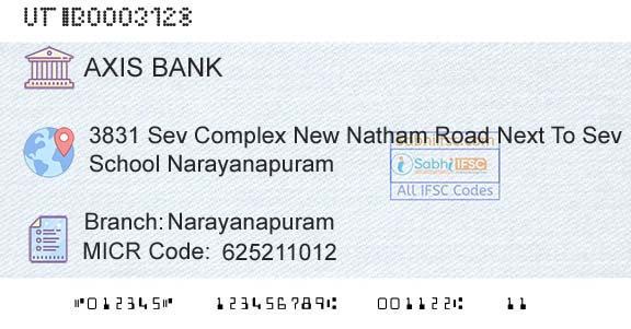 Axis Bank NarayanapuramBranch 