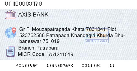 Axis Bank PatraparaBranch 