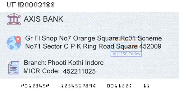 Axis Bank Phooti Kothi IndoreBranch 
