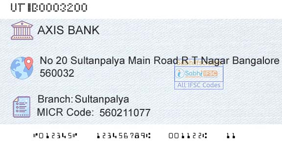 Axis Bank SultanpalyaBranch 
