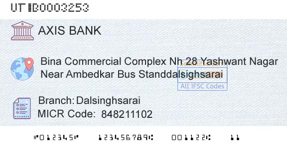 Axis Bank DalsinghsaraiBranch 