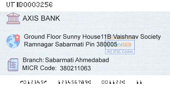 Axis Bank Sabarmati AhmedabadBranch 