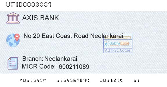 Axis Bank NeelankaraiBranch 