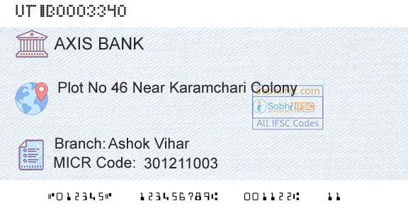 Axis Bank Ashok ViharBranch 