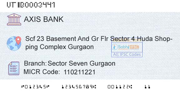 Axis Bank Sector Seven GurgaonBranch 