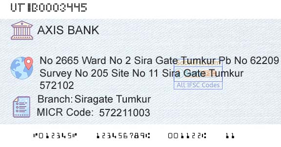 Axis Bank Siragate TumkurBranch 
