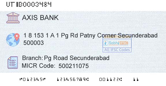 Axis Bank Pg Road SecunderabadBranch 