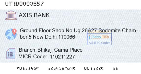 Axis Bank Bhikaji Cama PlaceBranch 