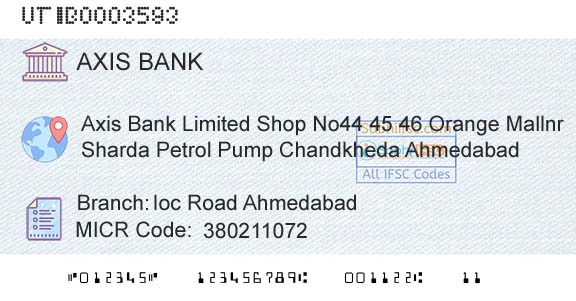 Axis Bank Ioc Road AhmedabadBranch 