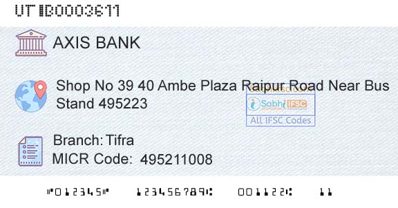 Axis Bank TifraBranch 