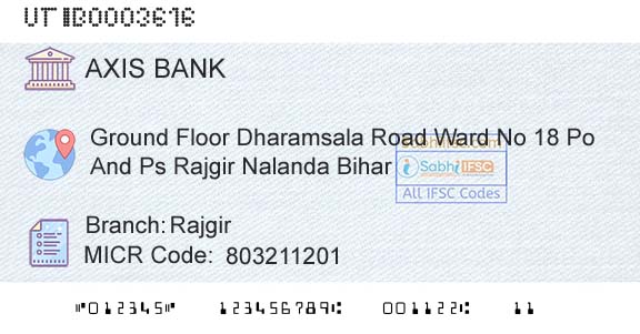 Axis Bank RajgirBranch 