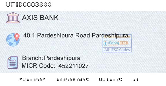Axis Bank PardeshipuraBranch 