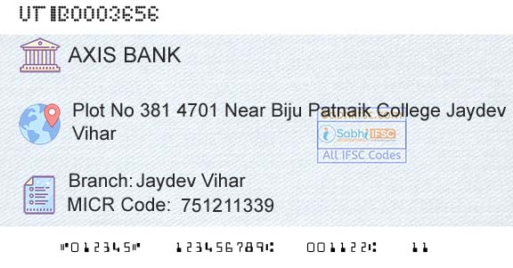 Axis Bank Jaydev ViharBranch 