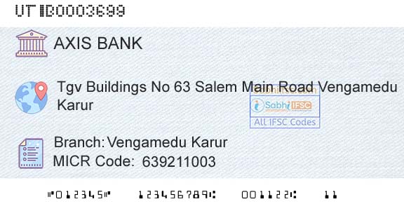 Axis Bank Vengamedu KarurBranch 