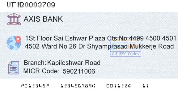 Axis Bank Kapileshwar RoadBranch 
