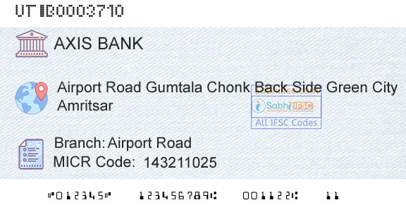 Axis Bank Airport RoadBranch 