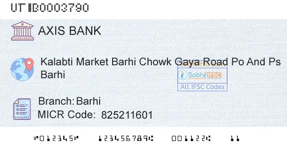 Axis Bank BarhiBranch 
