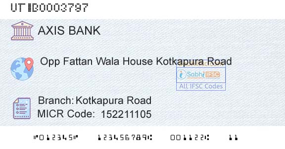 Axis Bank Kotkapura RoadBranch 