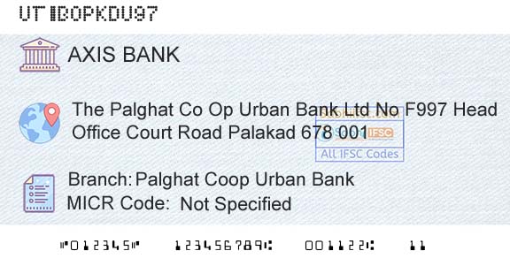 Axis Bank Palghat Coop Urban BankBranch 
