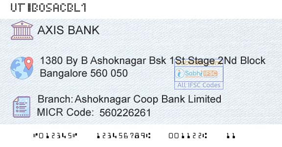 Axis Bank Ashoknagar Coop Bank LimitedBranch 