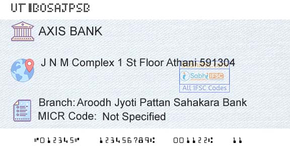 Axis Bank Aroodh Jyoti Pattan Sahakara BankBranch 