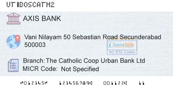 Axis Bank The Catholic Coop Urban Bank LtdBranch 
