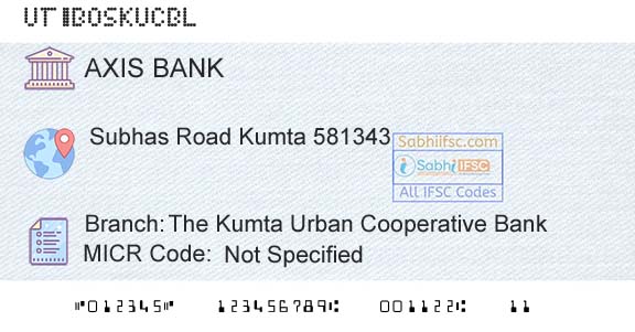 Axis Bank The Kumta Urban Cooperative BankBranch 