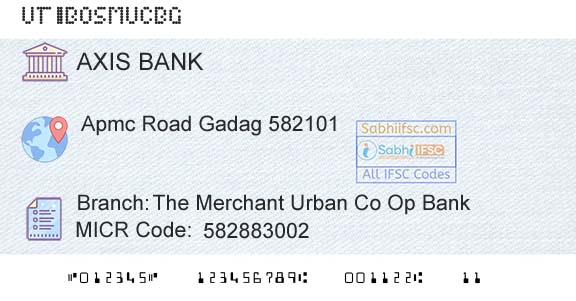 Axis Bank The Merchant Urban Co Op BankBranch 
