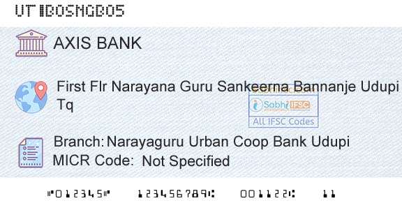 Axis Bank Narayaguru Urban Coop Bank UdupiBranch 
