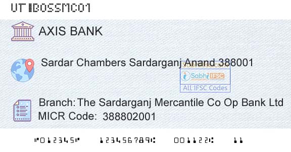 Axis Bank The Sardarganj Mercantile Co Op Bank LtdBranch 