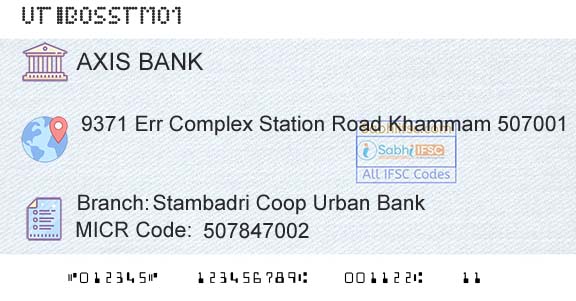 Axis Bank Stambadri Coop Urban BankBranch 