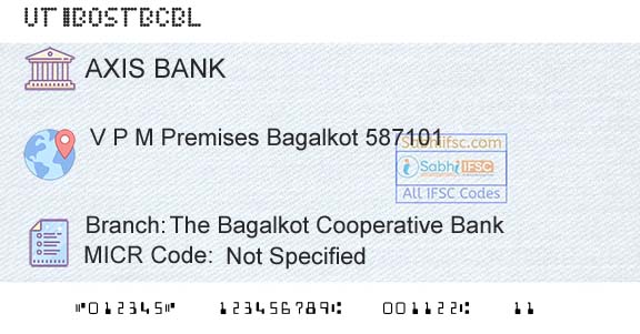 Axis Bank The Bagalkot Cooperative BankBranch 