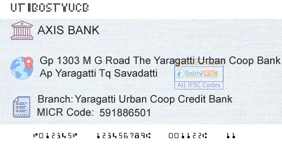 Axis Bank Yaragatti Urban Coop Credit BankBranch 