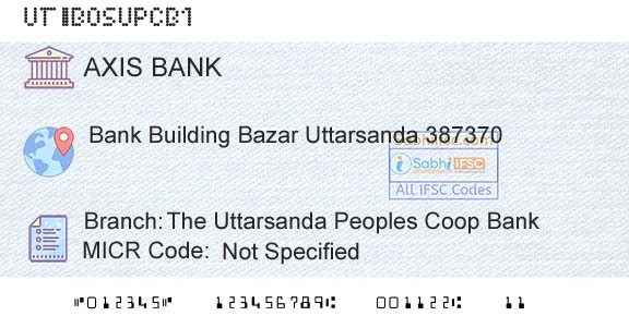 Axis Bank The Uttarsanda Peoples Coop BankBranch 