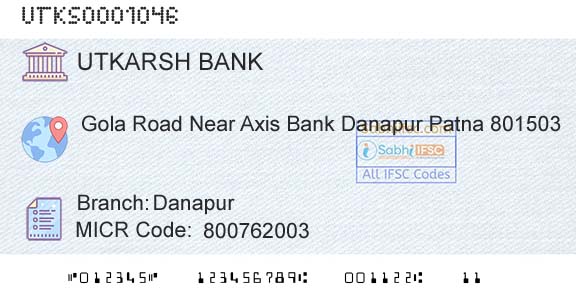 Utkarsh Small Finance Bank DanapurBranch 