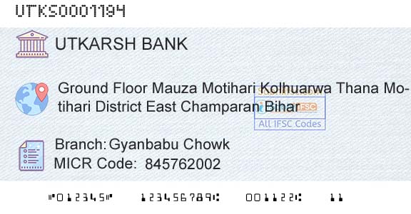 Utkarsh Small Finance Bank Gyanbabu ChowkBranch 