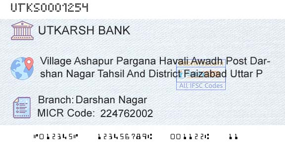 Utkarsh Small Finance Bank Darshan NagarBranch 