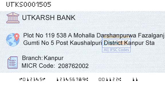 Utkarsh Small Finance Bank KanpurBranch 